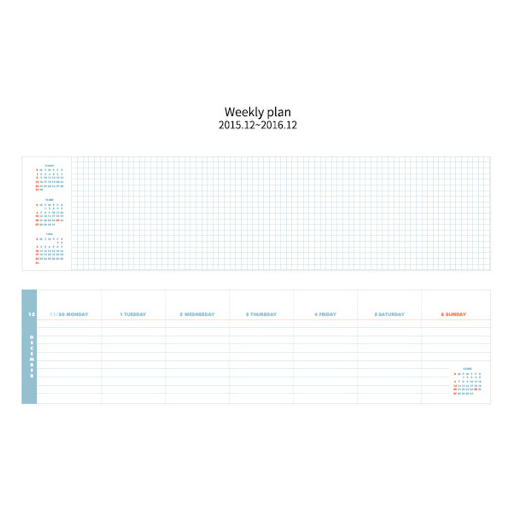 Weekly plan - Desk wirebound dated planner