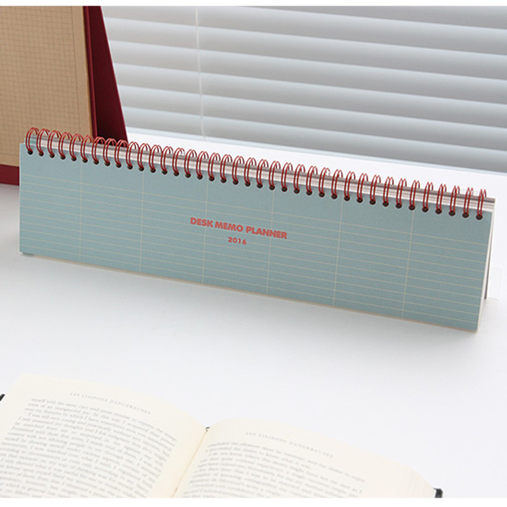 Indi blue - Desk wirebound dated planner