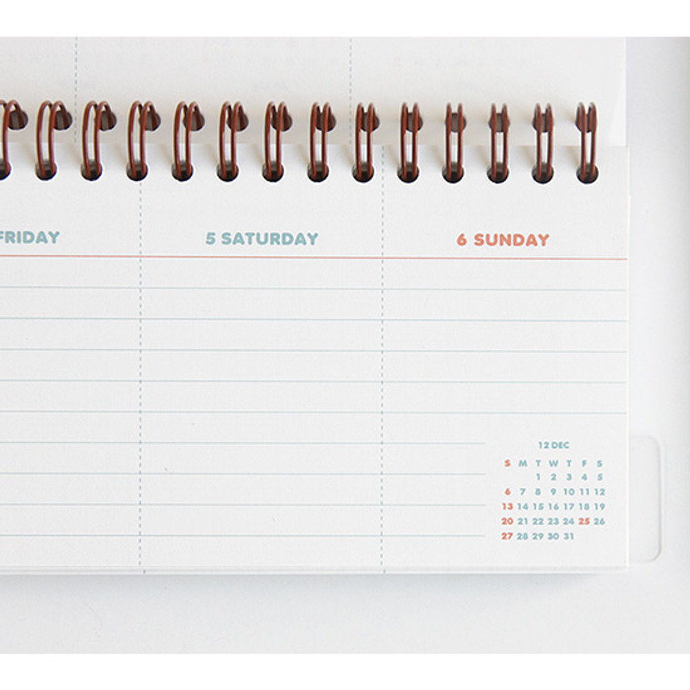 Weekly plan - Desk wirebound dated planner