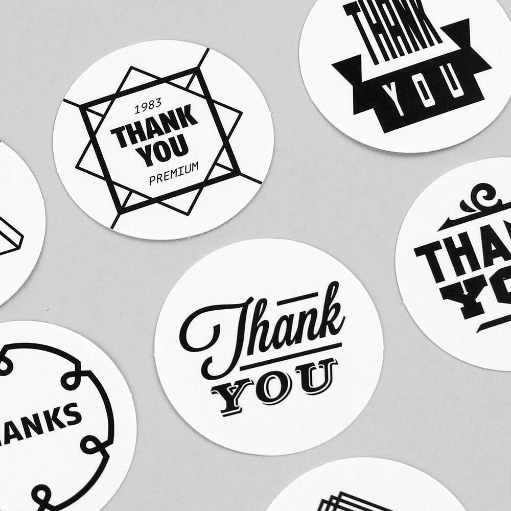 Black color message stickers - Nacoo Black Circle Sticker Pack with Tin Case