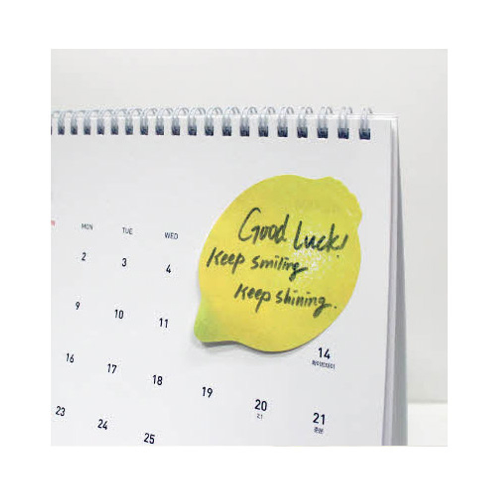 Lemon sticky memo notes
