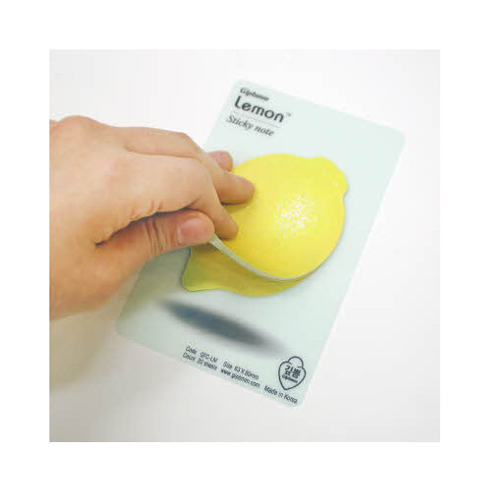 Lemon sticky memo notes