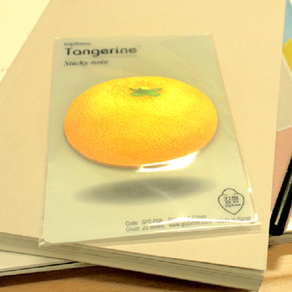 Tangerine sticky memo notes