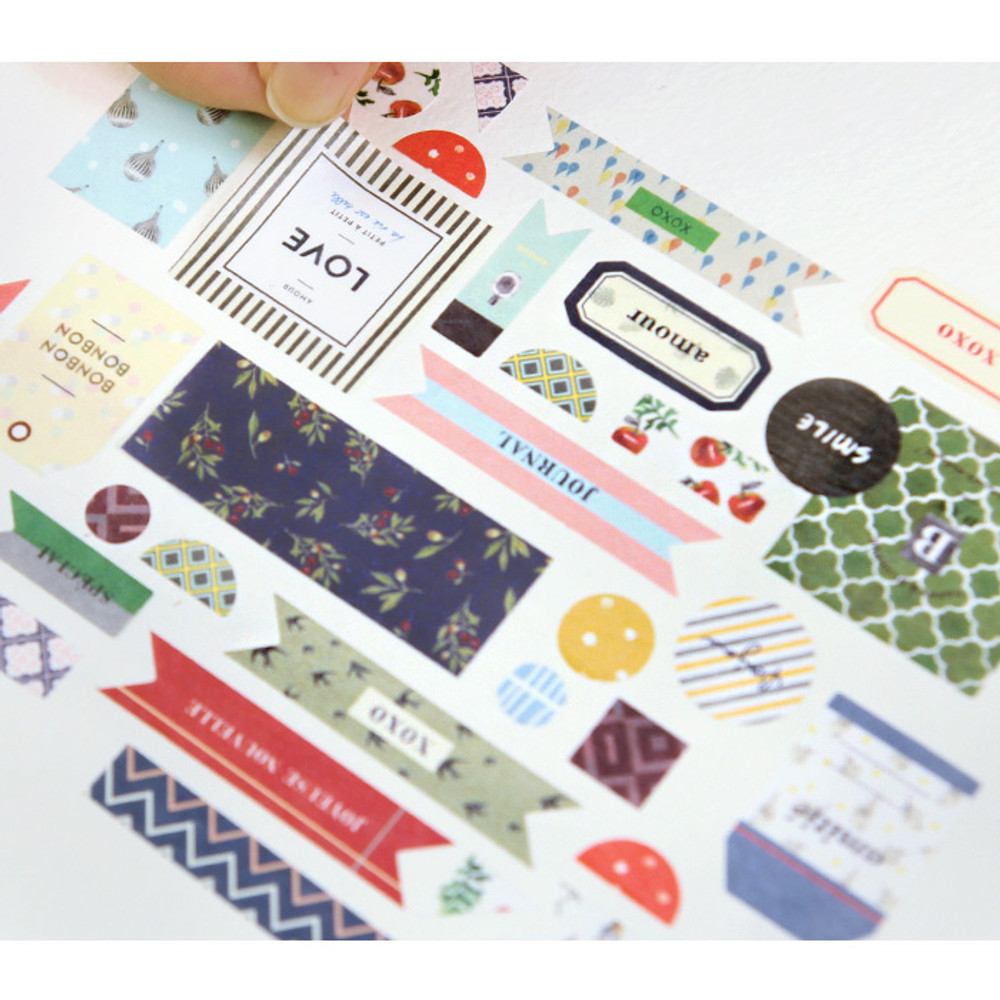 Petit deco paper sticker set 8 sheets ver.5 