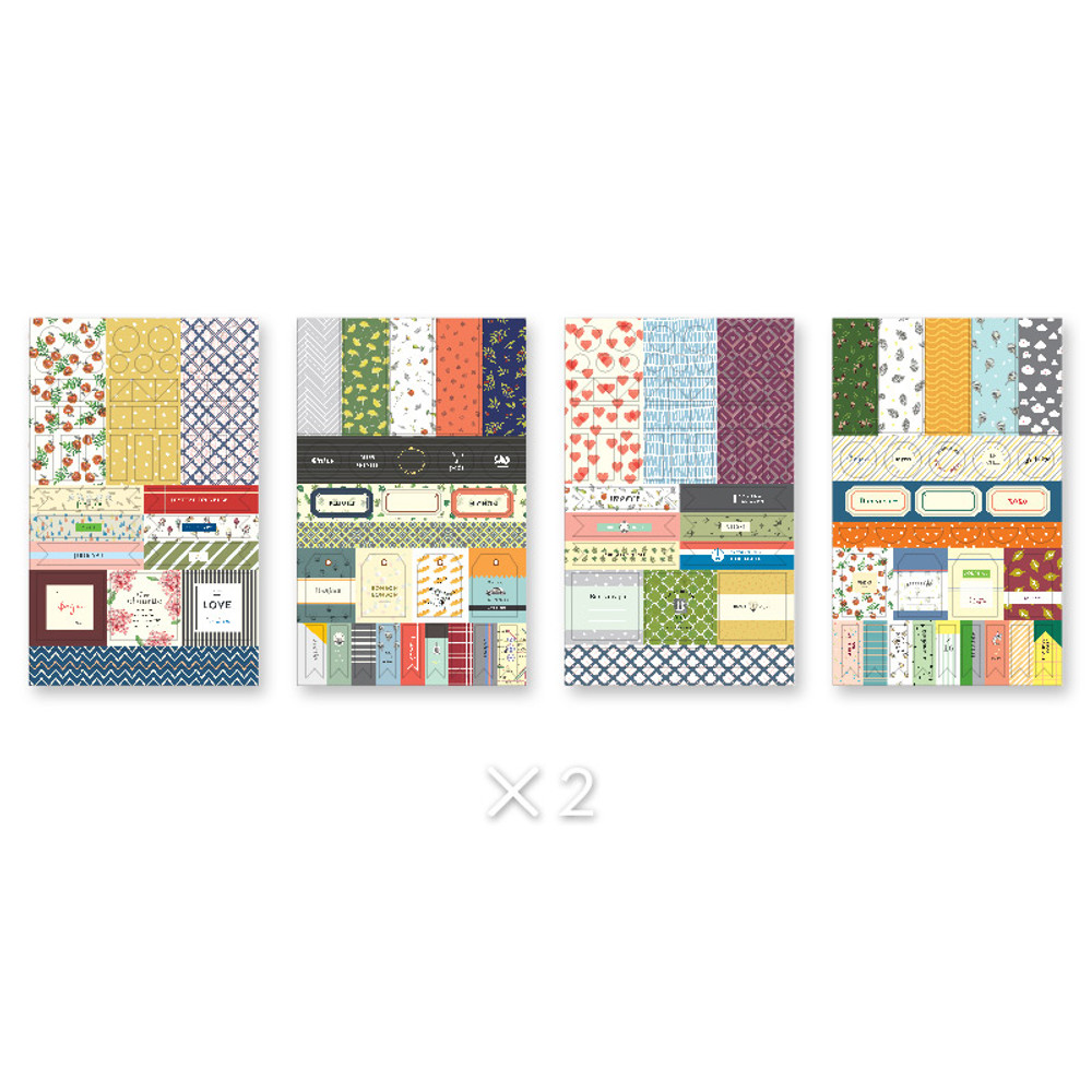 Composition of Petit deco paper sticker set 8 sheets ver.5 