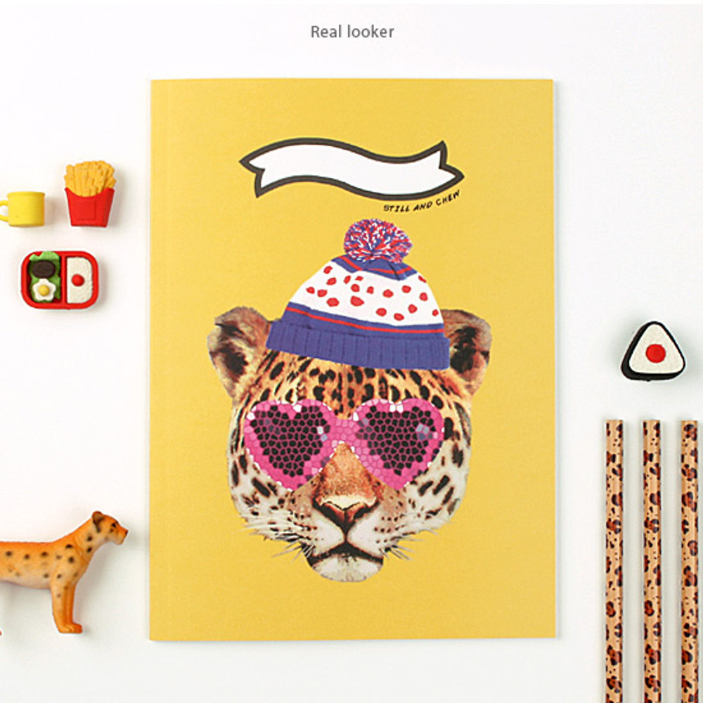 Real looker - Fashionista animal lined notebook