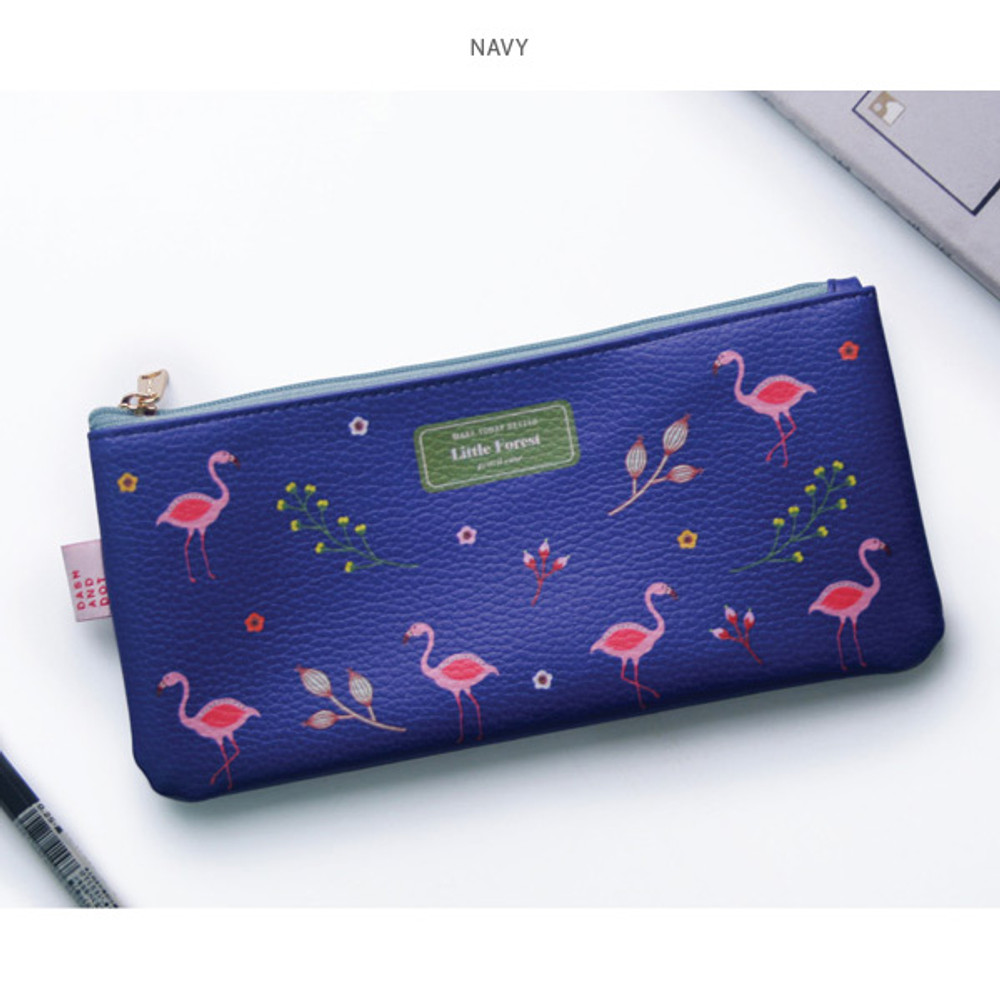 Dash and Dot Little forest zip around pencil pouch - fallindesign