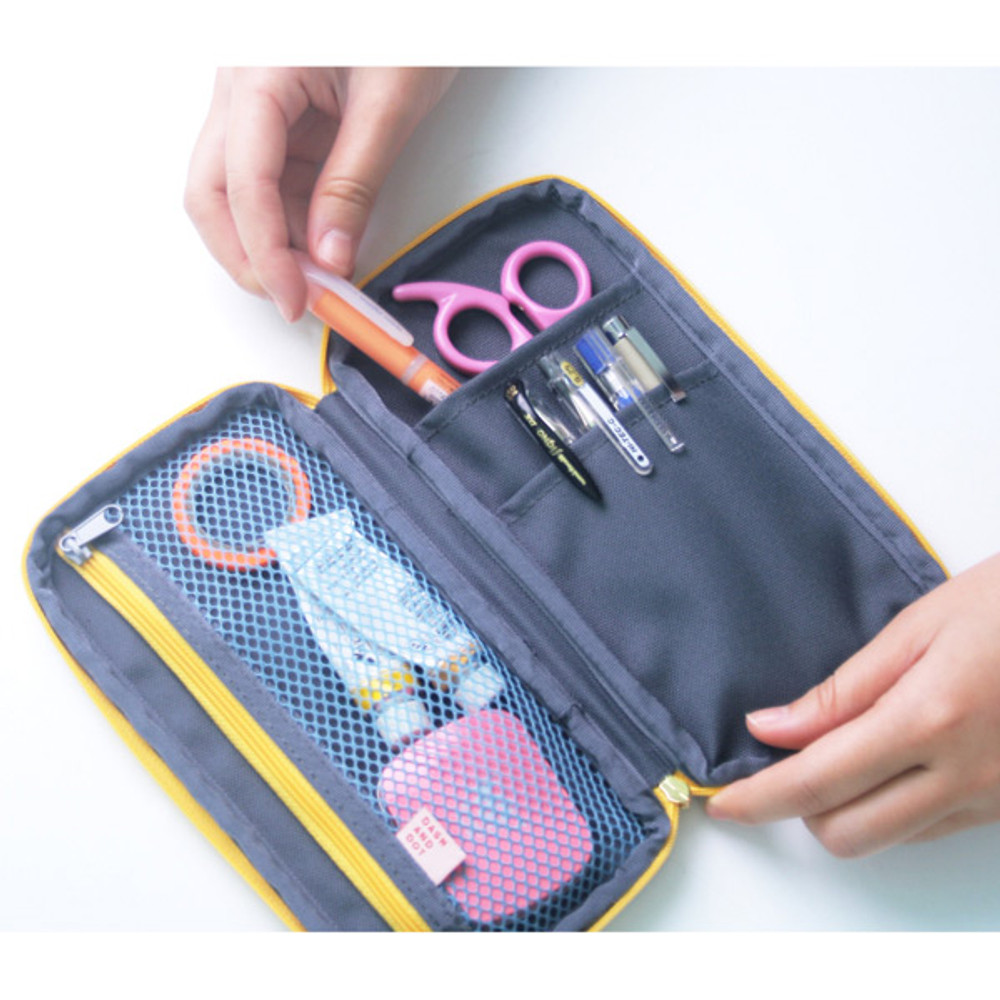Dash and Dot Little forest zip around pencil pouch - fallindesign
