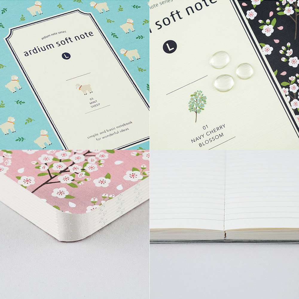 Detail of Soft pattern lined notebook large
