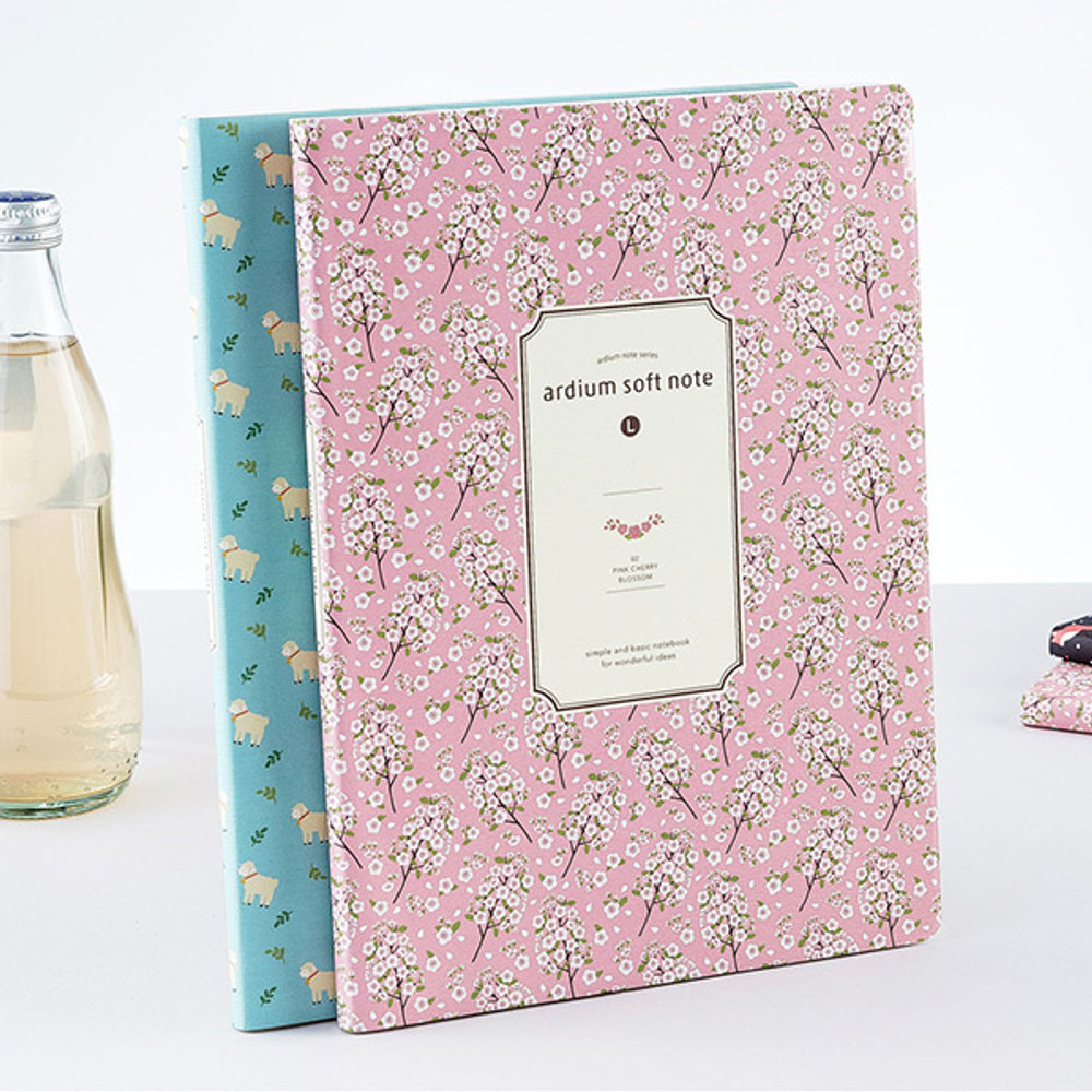 Soft pattern lined notebook large
