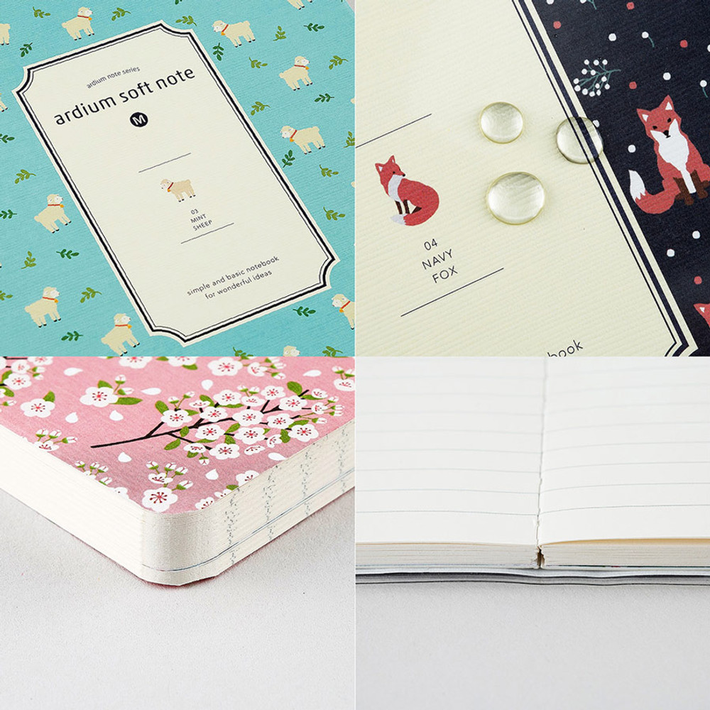 Detail of Soft pattern lined notebook medium