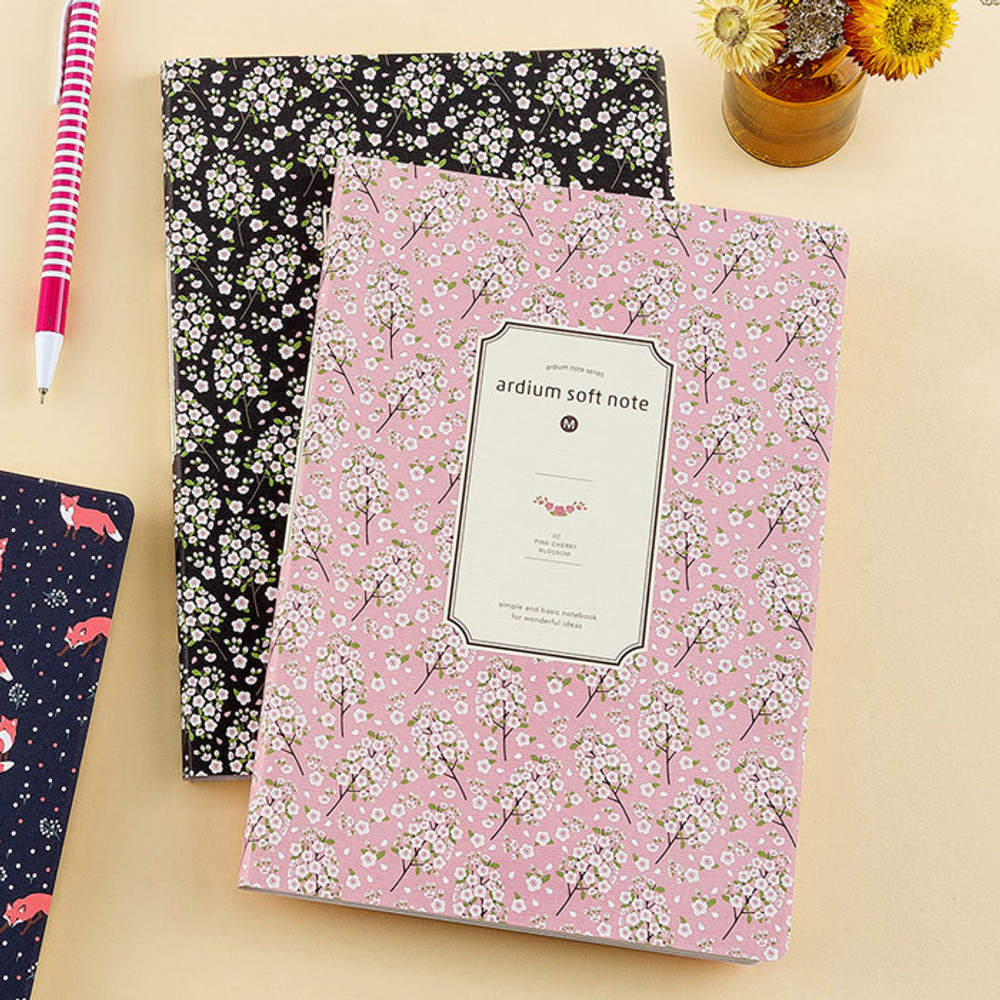 Soft pattern lined notebook medium