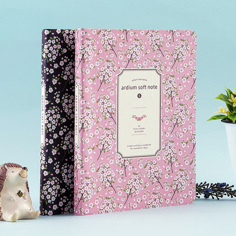 Soft pattern lined notebook small