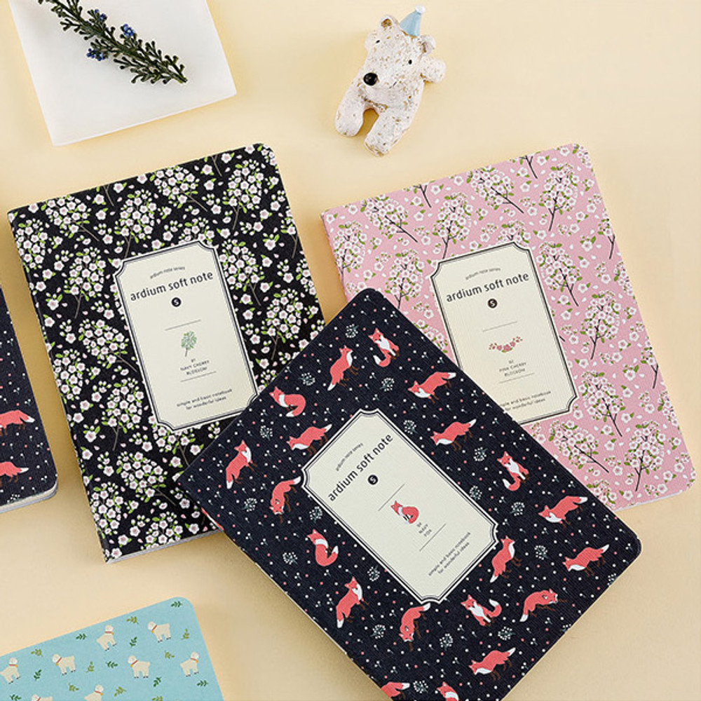 Soft pattern lined notebook small