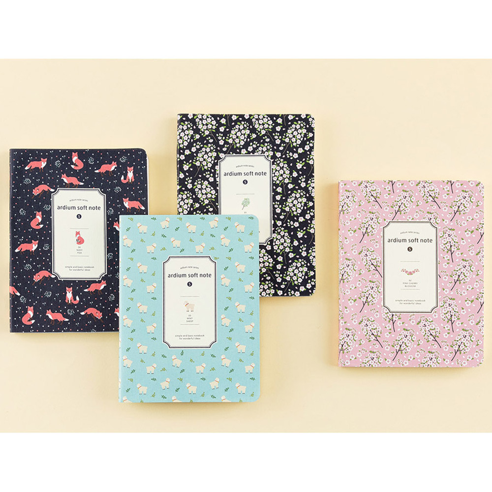 Soft pattern lined notebook small