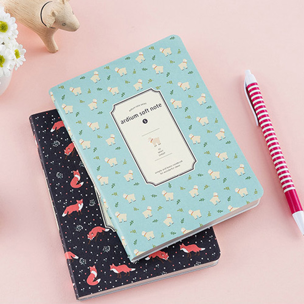 Soft pattern lined notebook small