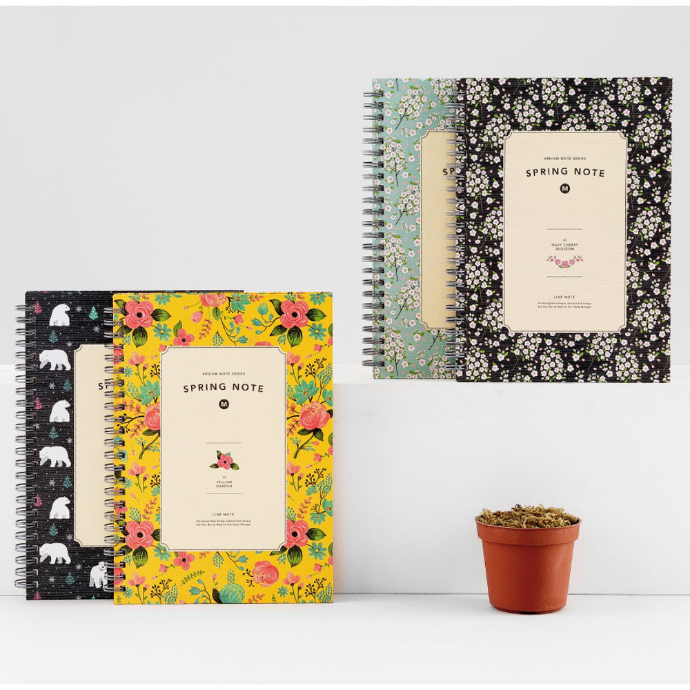 Wirebound spring lined notebook 