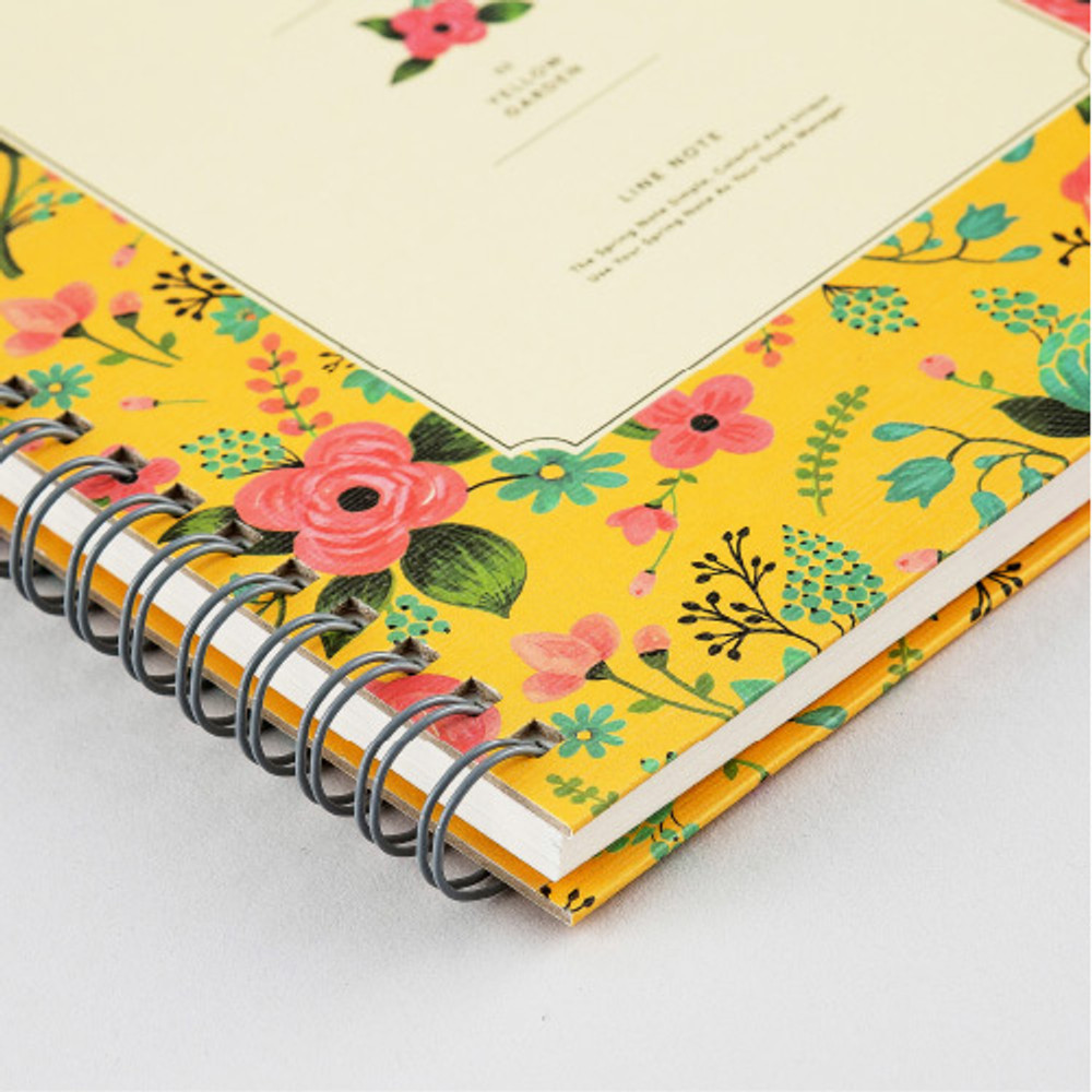 Detail of Wirebound spring lined notebook 