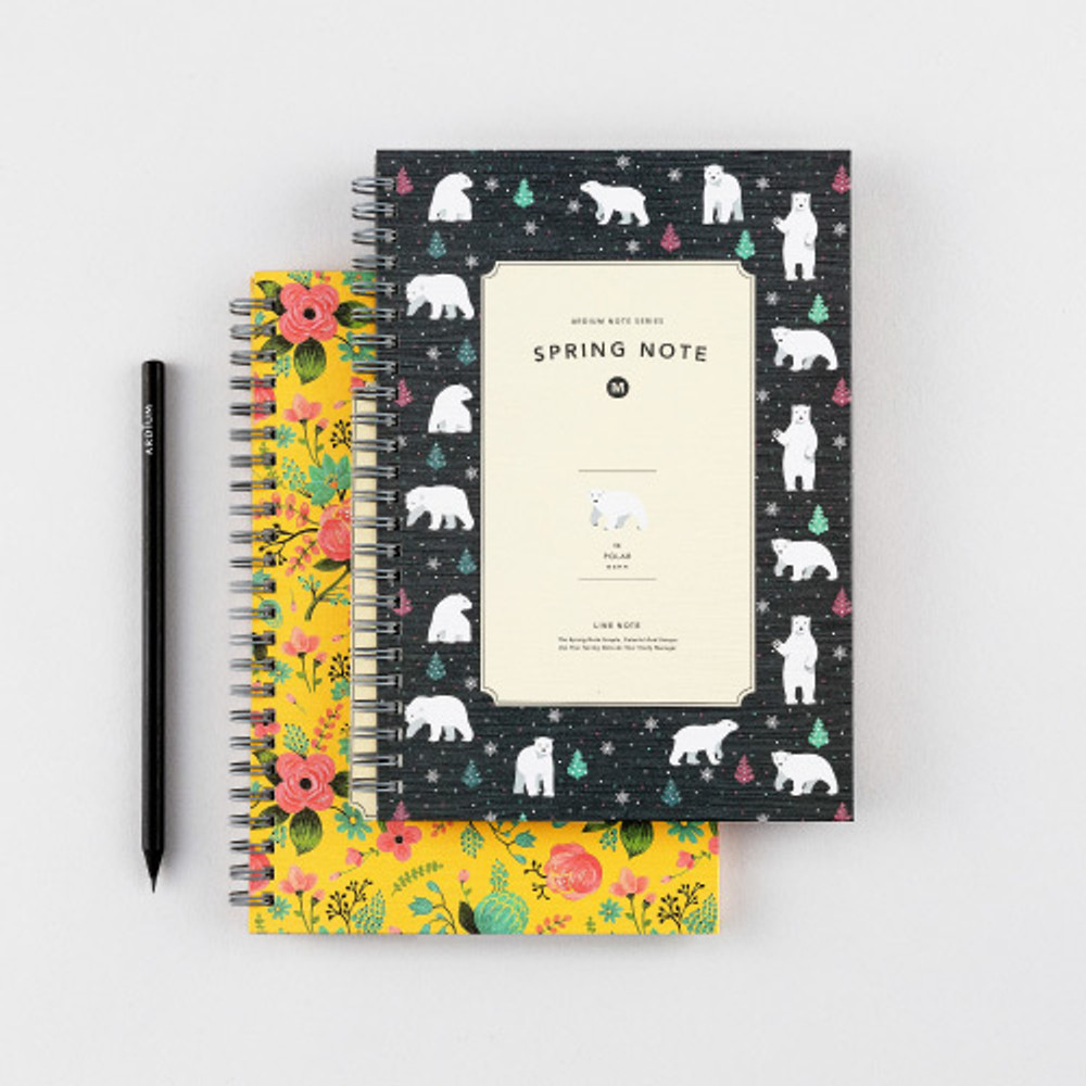 Wirebound spring lined notebook 