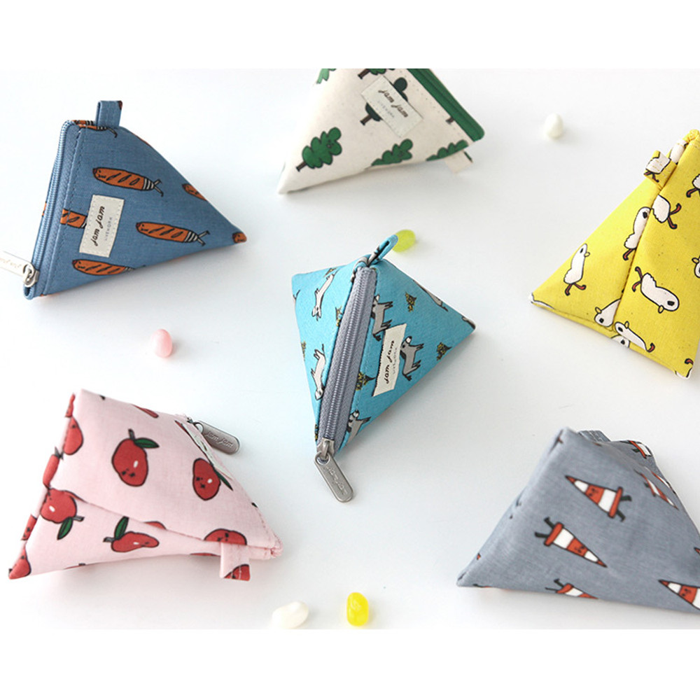 Jam Jam pattern triangle zipper pouch