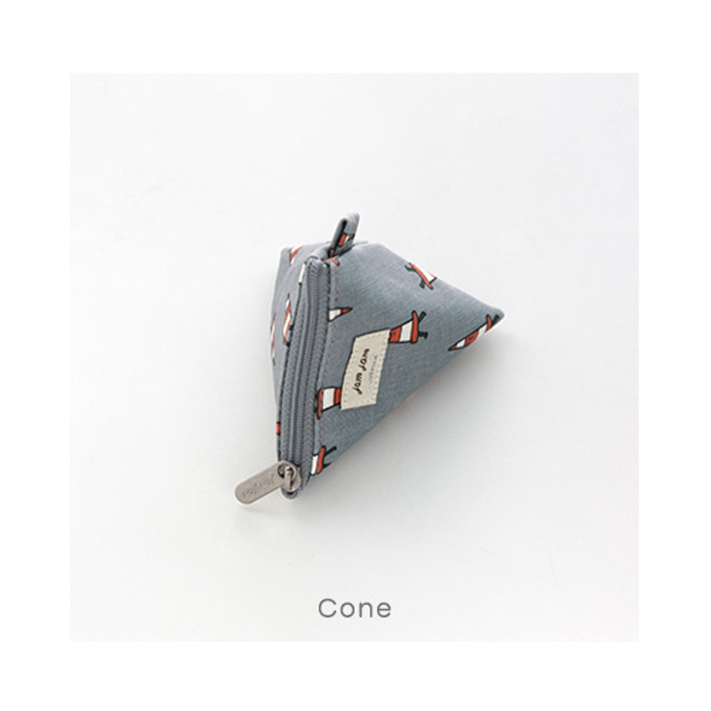 Cone - Jam Jam pattern triangle zipper pouch
