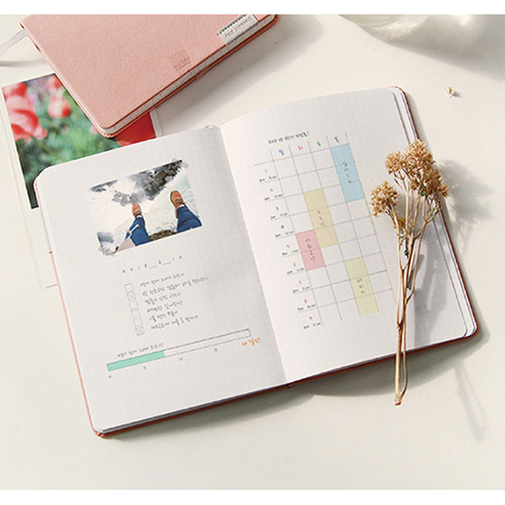 Grid note - Day by Day large lined and grid notebook