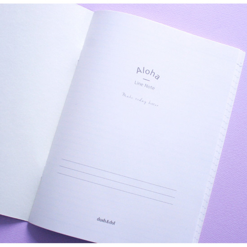 Make today better aloha lined notebook