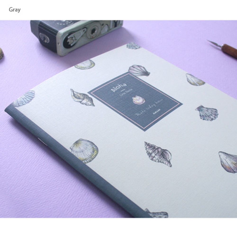 Gray - Make today better aloha lined notebook