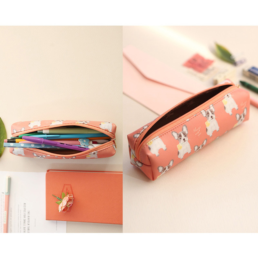 With Alice Rim cute illustration pencil pouch - fallindesign