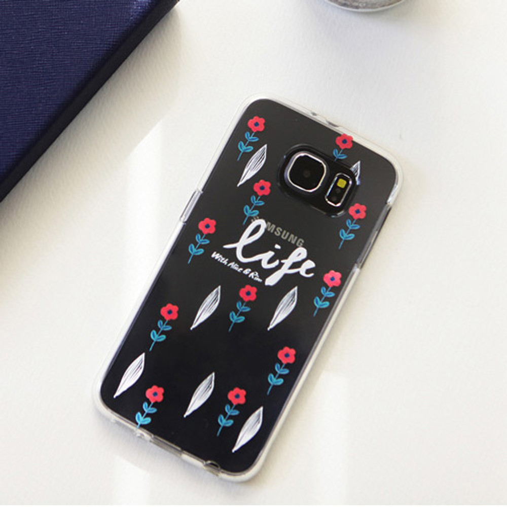 Life pattern - Rim TPU soft galaxy S6 smartphone case