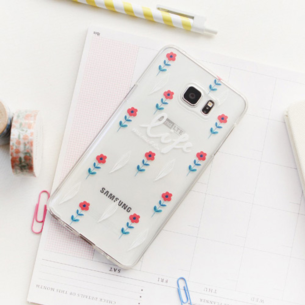 Life pattern - Rim TPU soft galaxy note 5 case