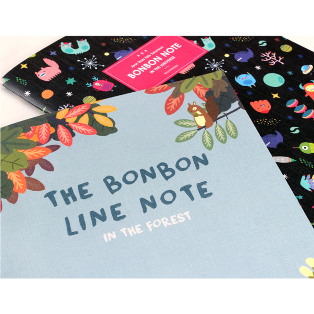 Bon Bon pattern lined notebook medium ver.2 