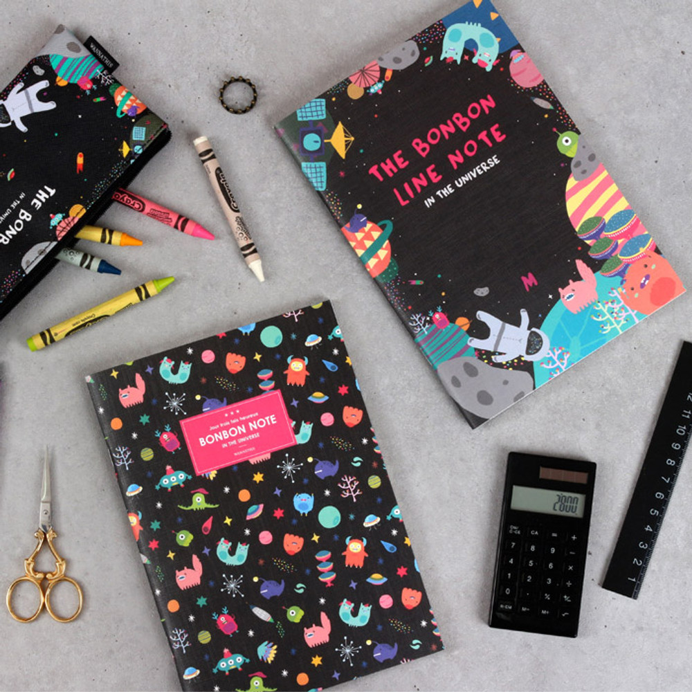 Bon Bon pattern lined notebook medium ver.2 