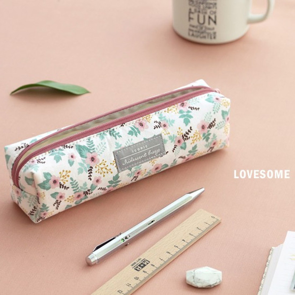 Iconic Comely pattern zipper pencil case - fallindesign.com