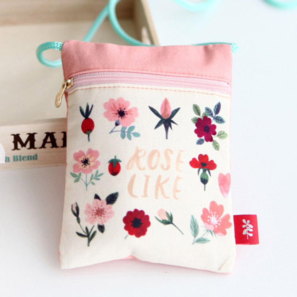 Rose like - Rim small cotton crossbody bag
