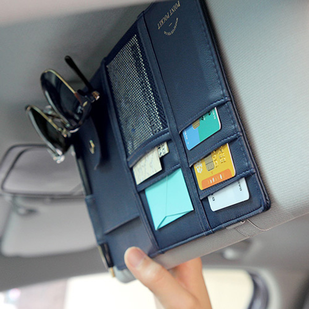 Deep navy - Wherever you go sun visor organizer