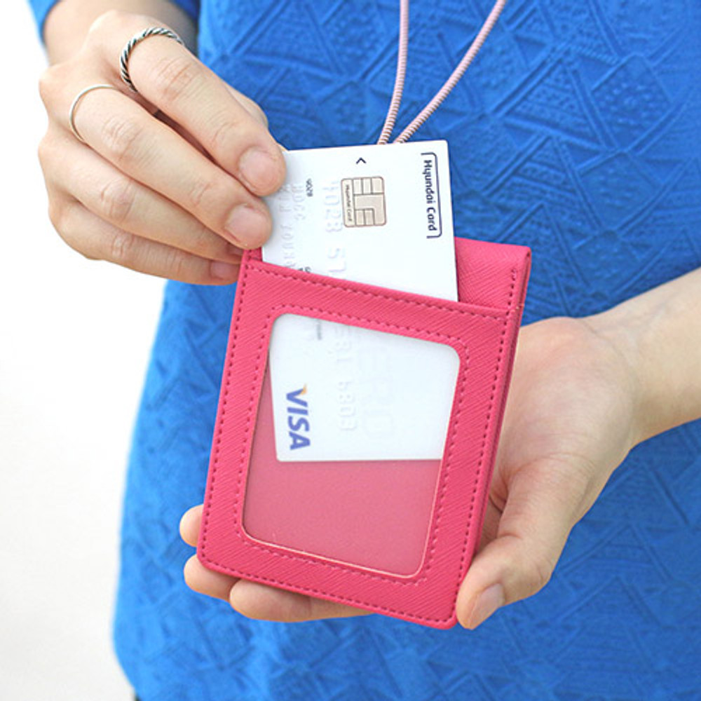 Indigo The Prism slim card wallet with neck strap - fallindesign