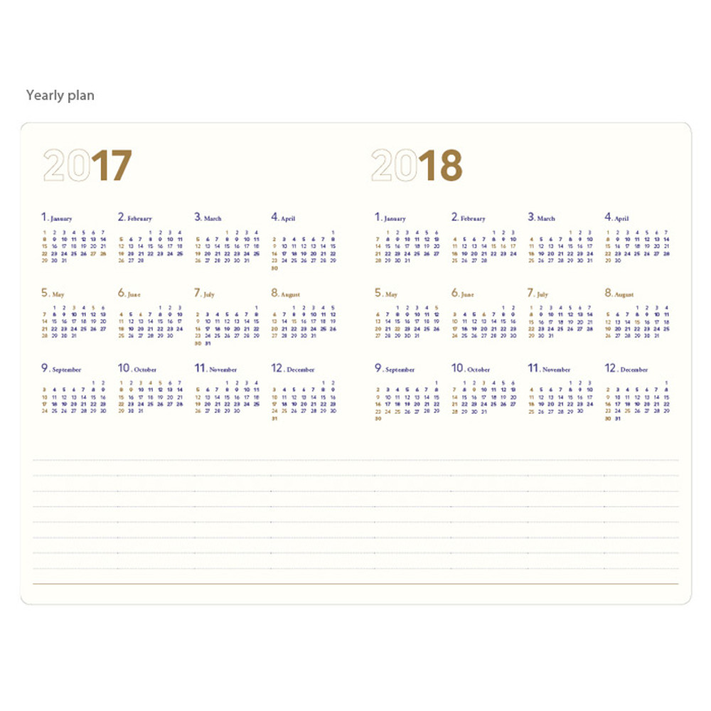 Yeraly plan - 2017 Byfulldesign Making memory large dated weekly planner