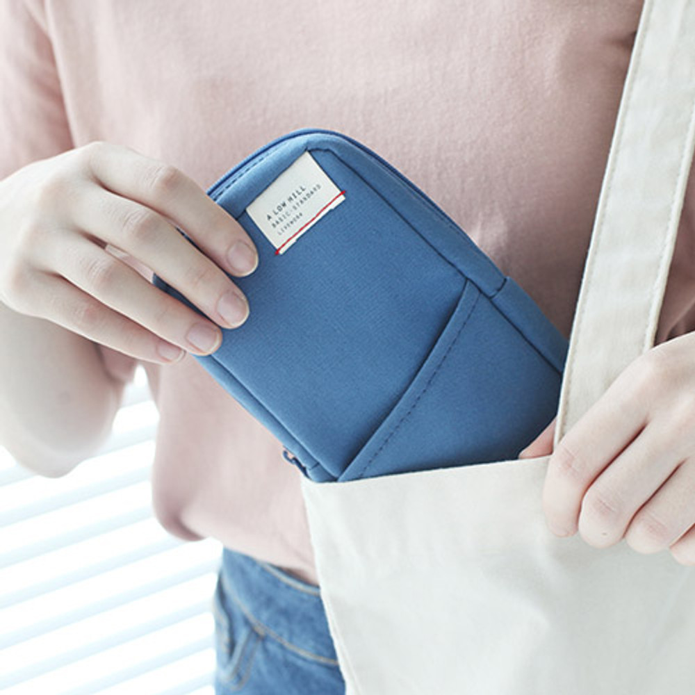 Gray blue - A low hill basic standard pocket block pouch