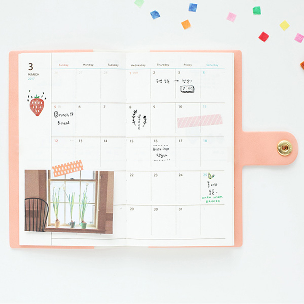 Monthly plan - 2017 Livework Rainbow color dated diary