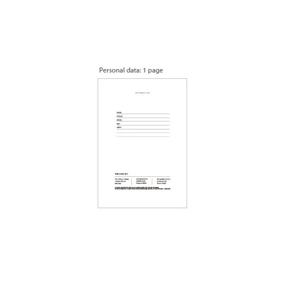 Personal data - 2017 Dash and Dot Wish dated weekly diary