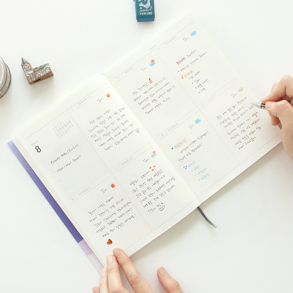 Weekly plan - 2017 Dash and Dot Wish dated weekly diary