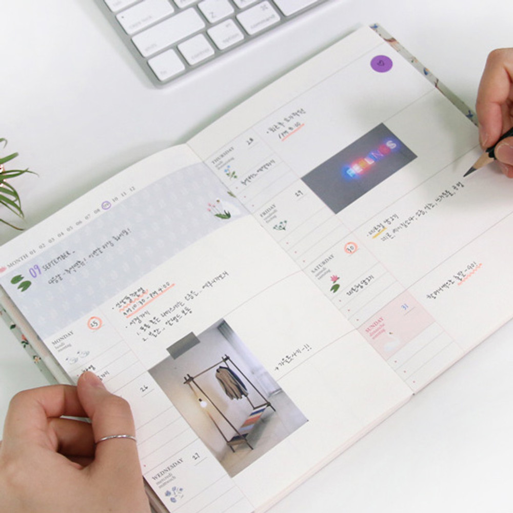 Weekly plan - Mellow pattern undated diary 