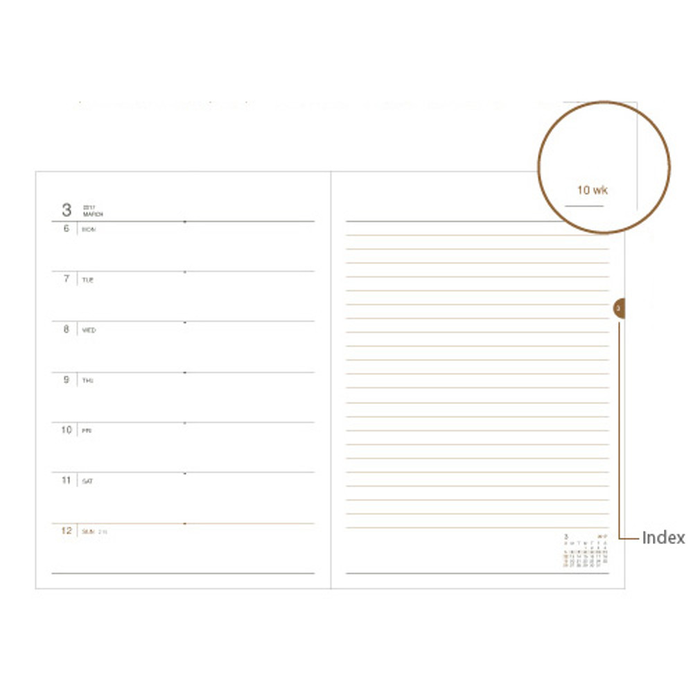 Weekly plan + Lined note