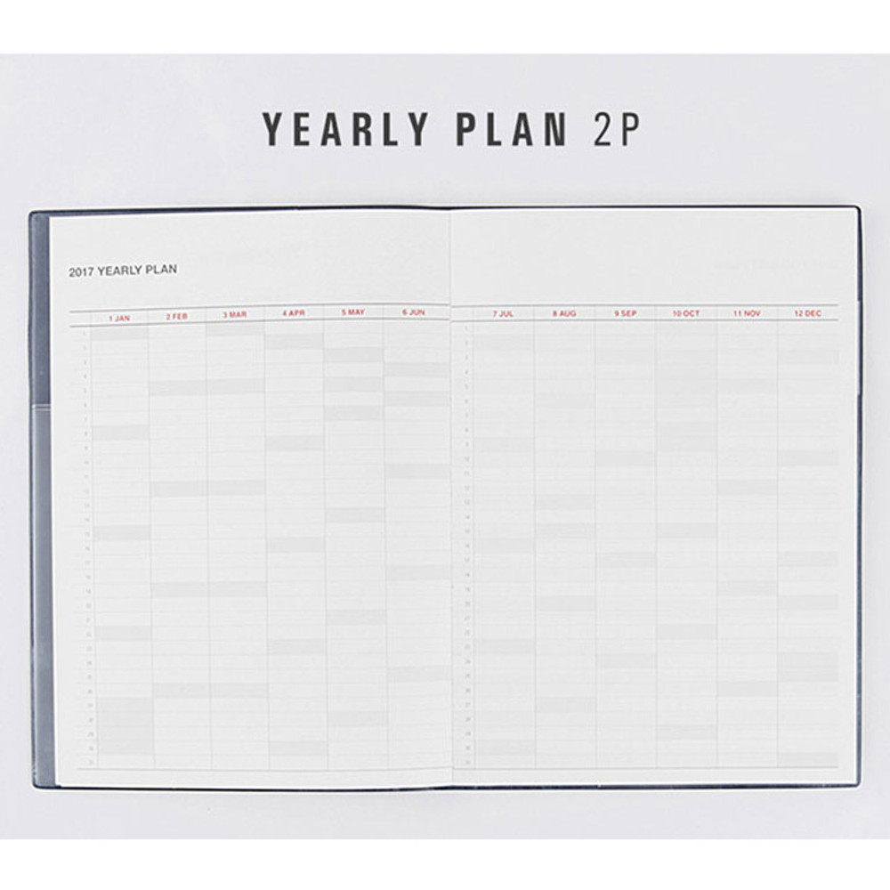 Yearly plan - 2017 Antenna shop Table talk B6 dated weekly planner scheduler