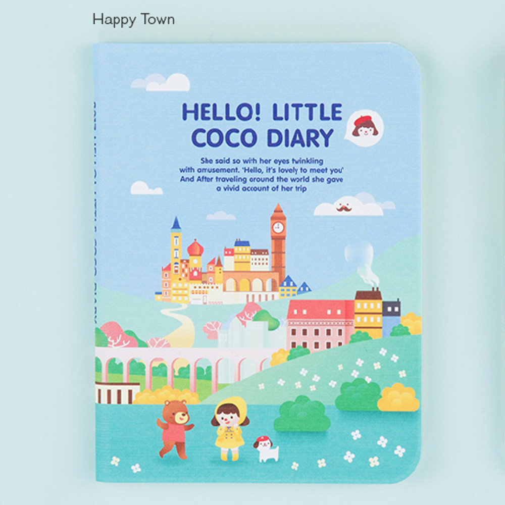 Happy town - 2017 Hello little coco monthly dated diary 