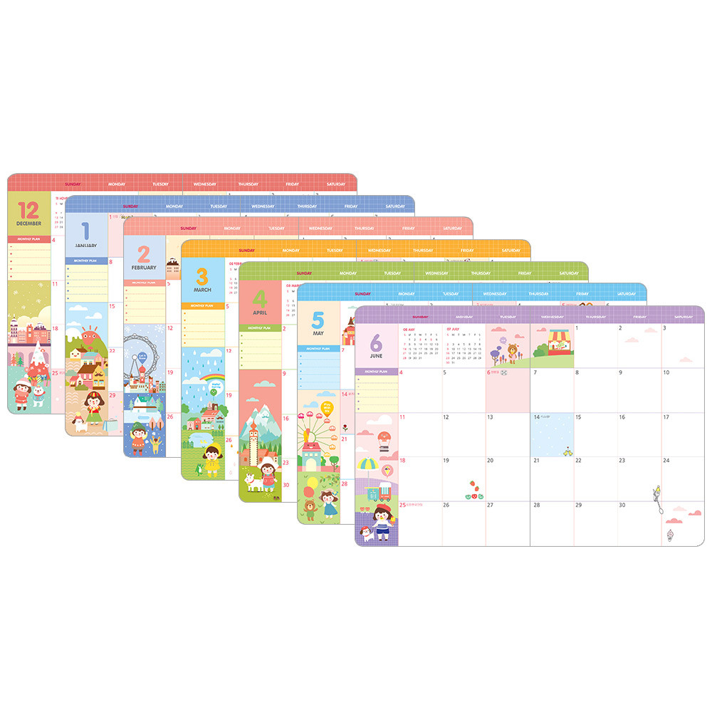 Monthly plan - 2017 Hello little coco monthly dated diary 