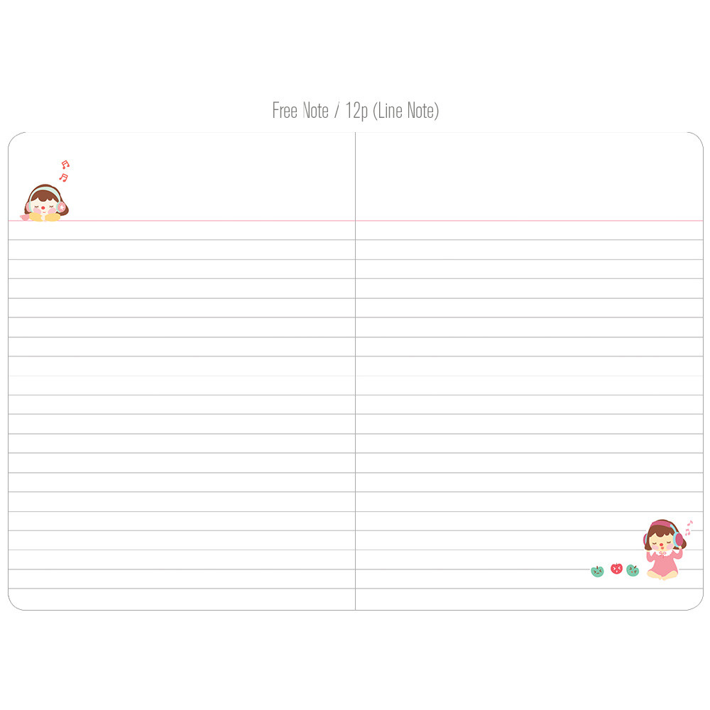 Free note - 2017 Hello coco weekly dated diary 