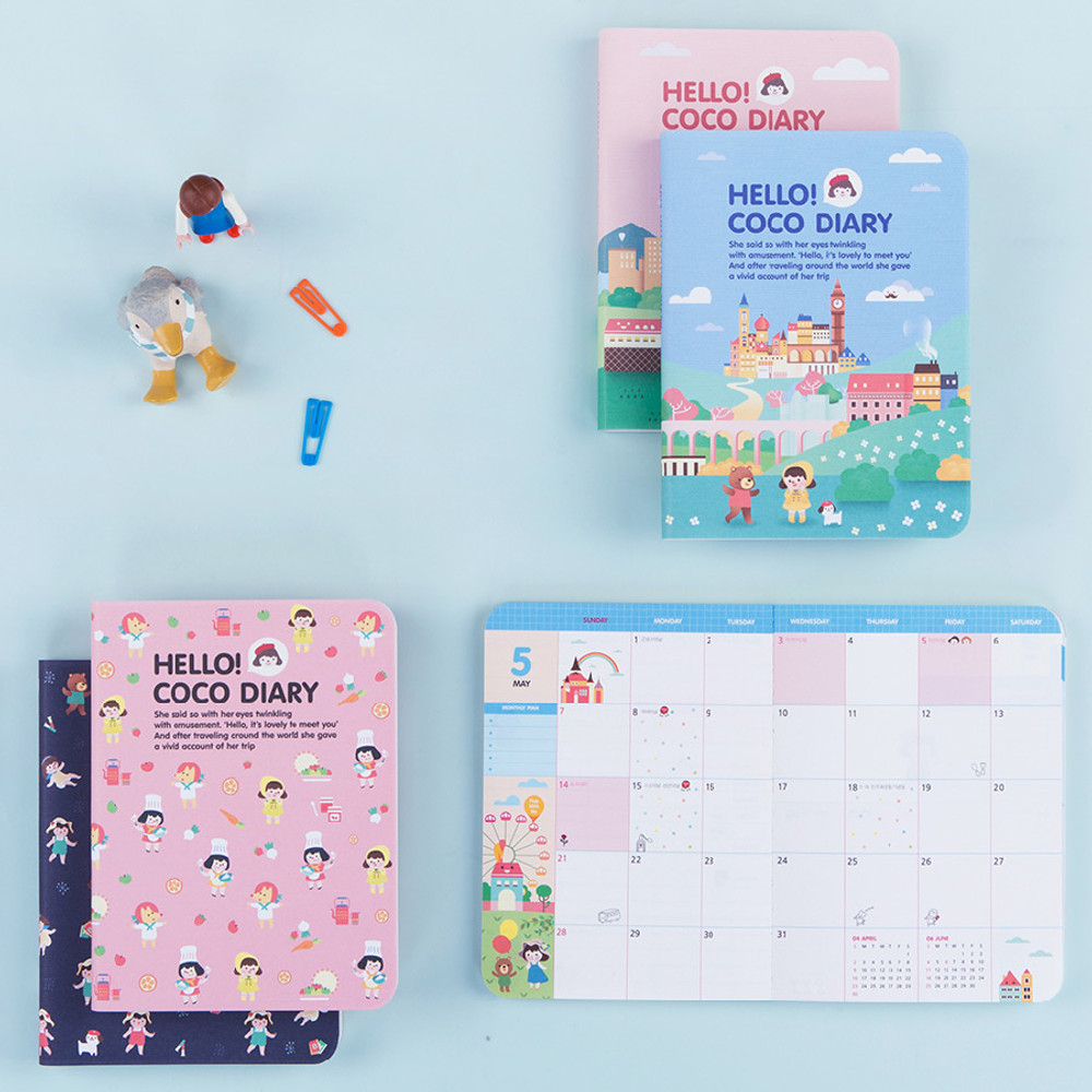 2017 Hello coco weekly dated diary 