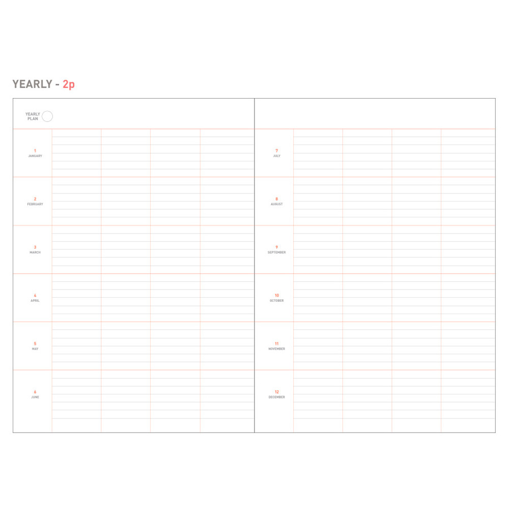 Yearly - Livework The project undated planner scheduler ver.2